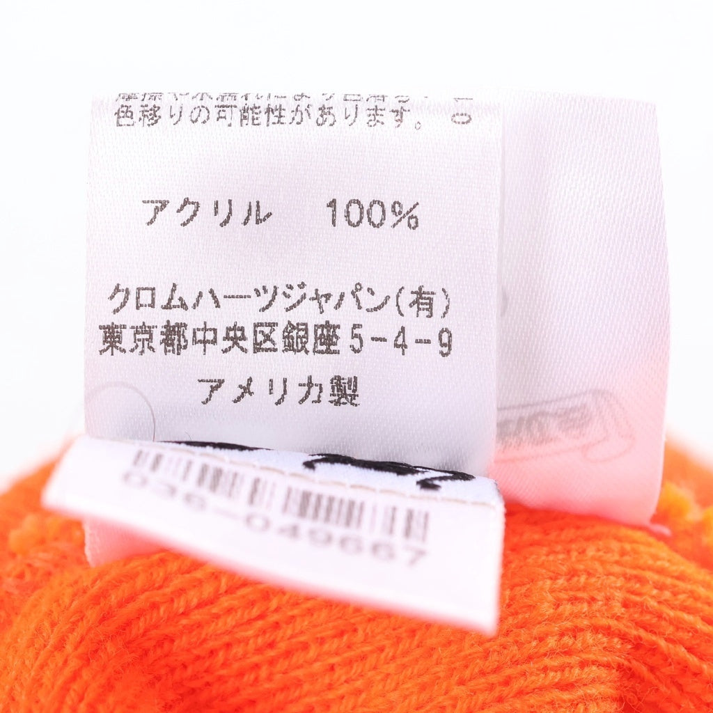 CHROME HEARTS(クロムハーツ) WOOL WATCH CAP ウールワッチキャップ ロゴ刺繍 ビーニー 帽子 オレンジ