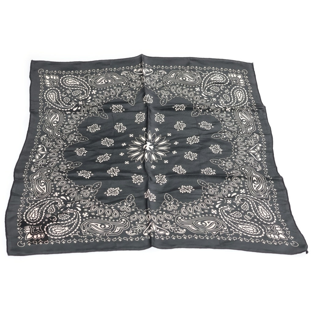 CHROME HEARTS(クロムハーツ) SILK BANDANA SCARF CHプラス シルク バンダナスカーフ ブラック レディース