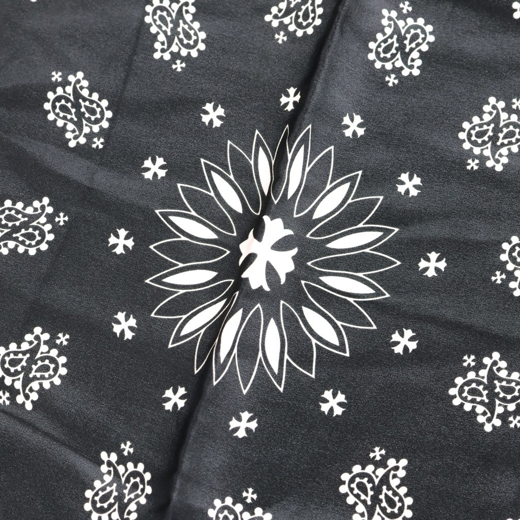 CHROME HEARTS(クロムハーツ) SILK BANDANA SCARF CHプラス シルク バンダナスカーフ ブラック レディース