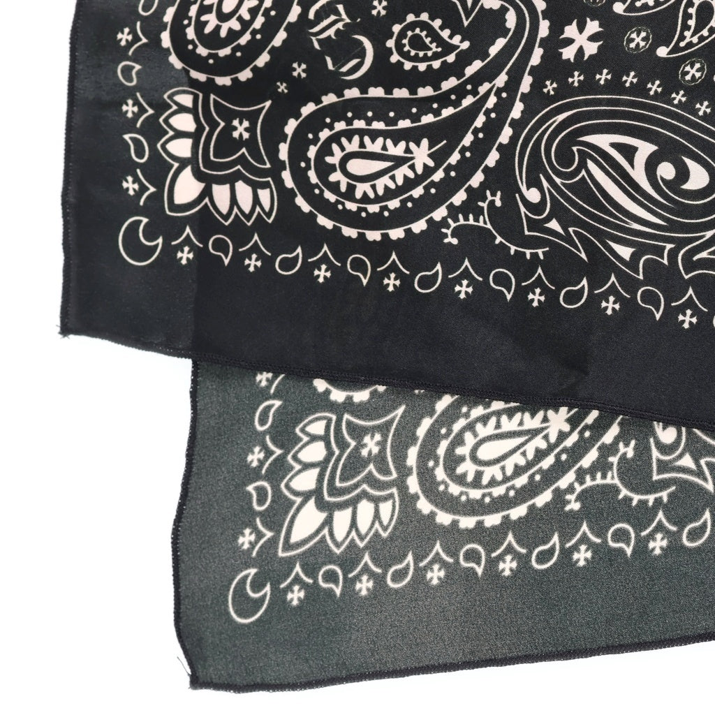 CHROME HEARTS(クロムハーツ) SILK BANDANA SCARF CHプラス シルク バンダナスカーフ ブラック レディース