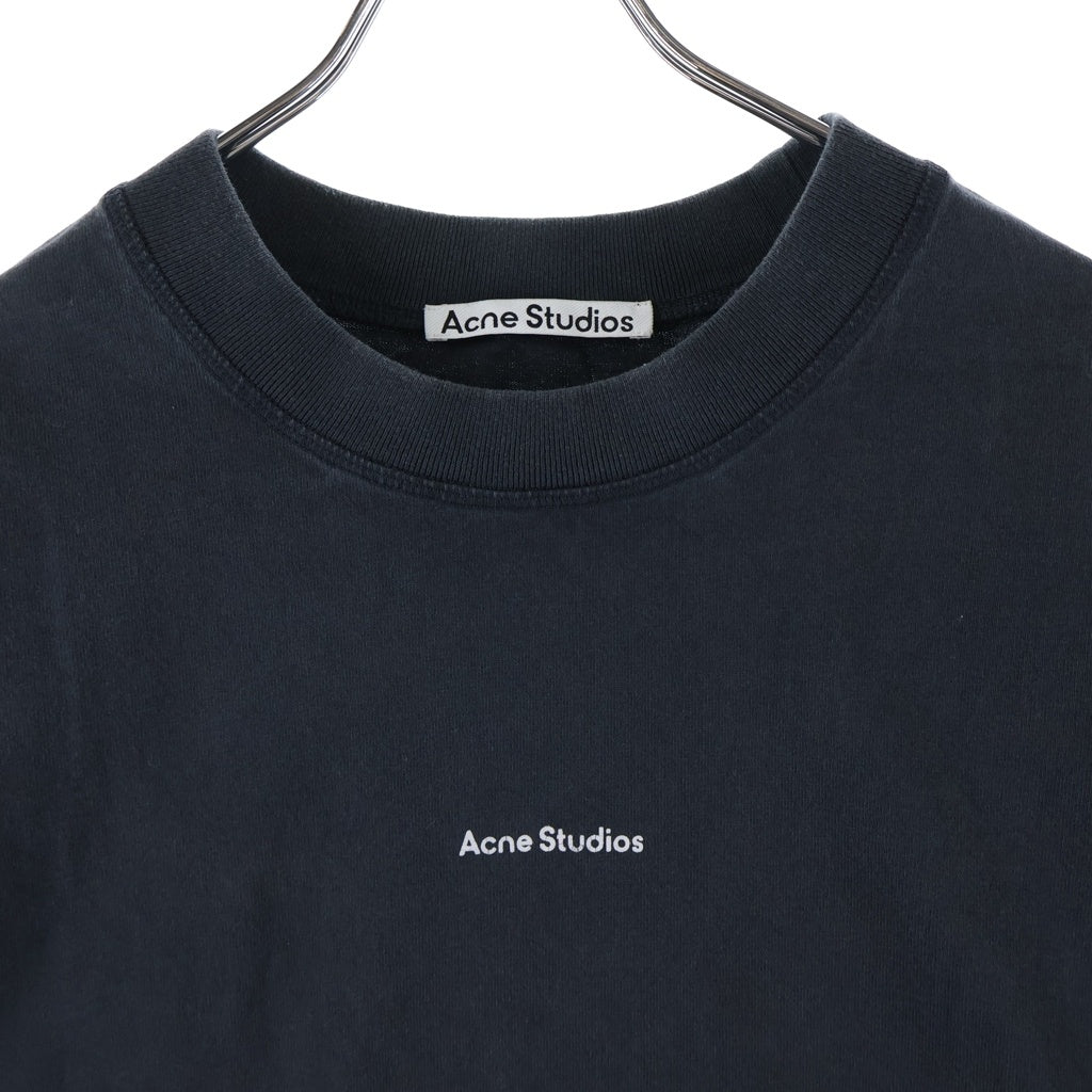 Acne Studios(アクネ ストゥディオズ) 22SS LOGO TEE ロゴプリント クルーネック半袖カットソーTシャツ ブラック FN-MN-TSHI000353