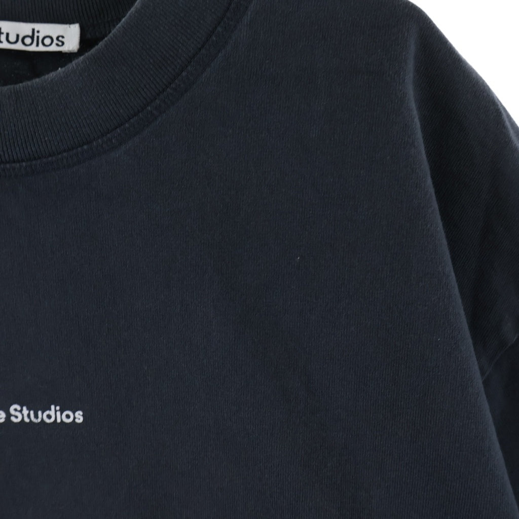 Acne Studios(アクネ ストゥディオズ) 22SS LOGO TEE ロゴプリント クルーネック半袖カットソーTシャツ ブラック FN-MN-TSHI000353