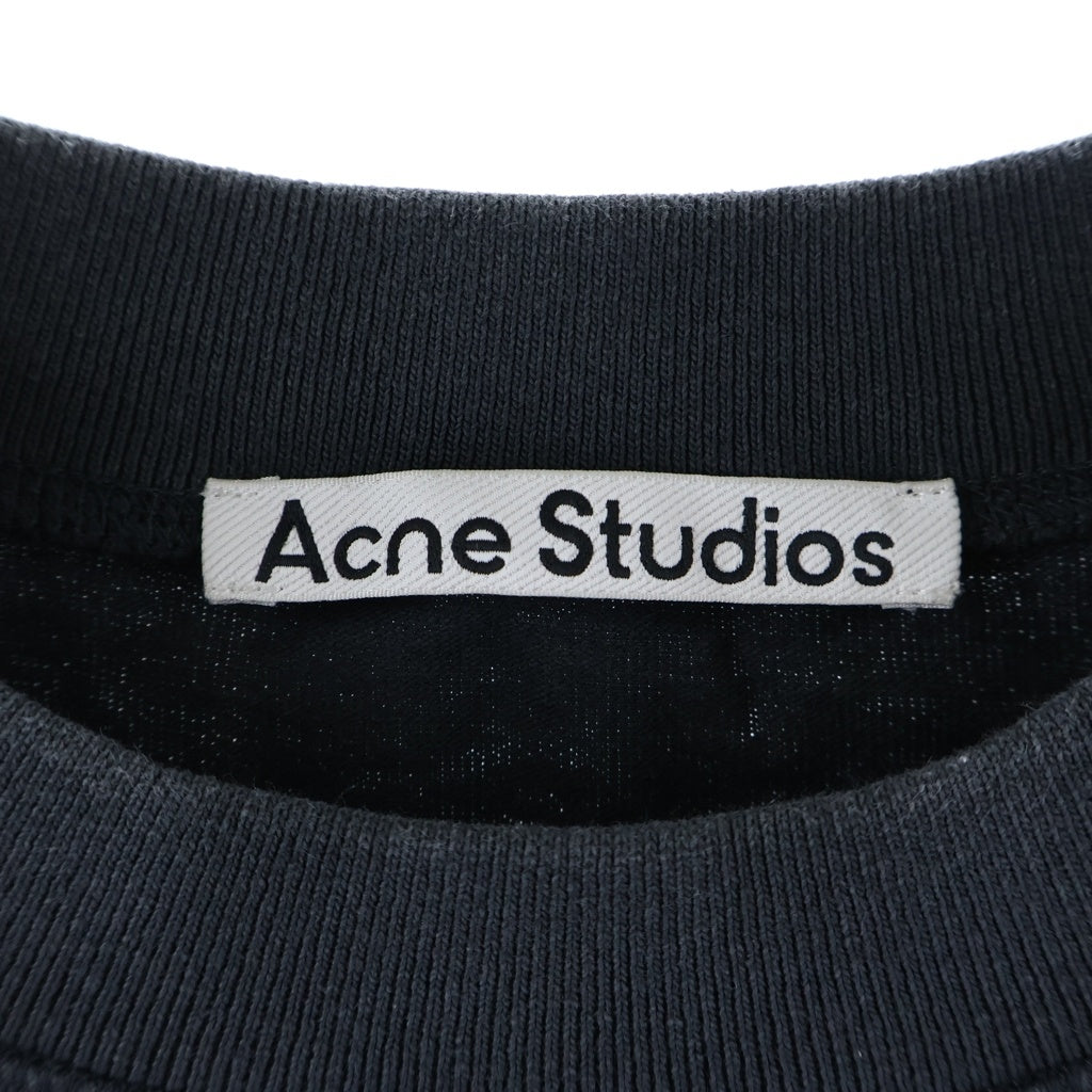 Acne Studios(アクネ ストゥディオズ) 22SS LOGO TEE ロゴプリント クルーネック半袖カットソーTシャツ ブラック FN-MN-TSHI000353