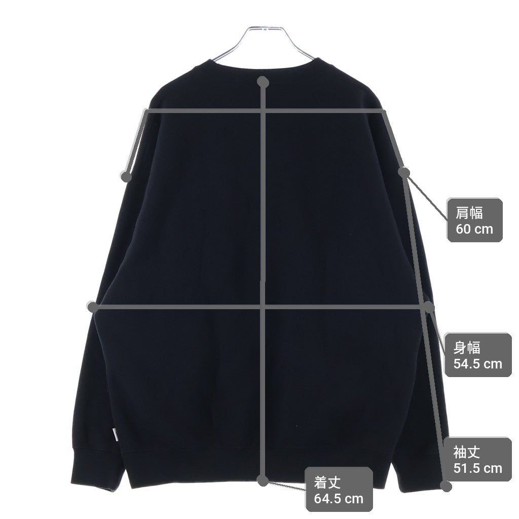 WTAPS(ダブルタップス) ×CHAMPION ACADEMY CREW NECK フロントアカデミープリント クルーネックスウェットトレーナー ブラック C8-B024