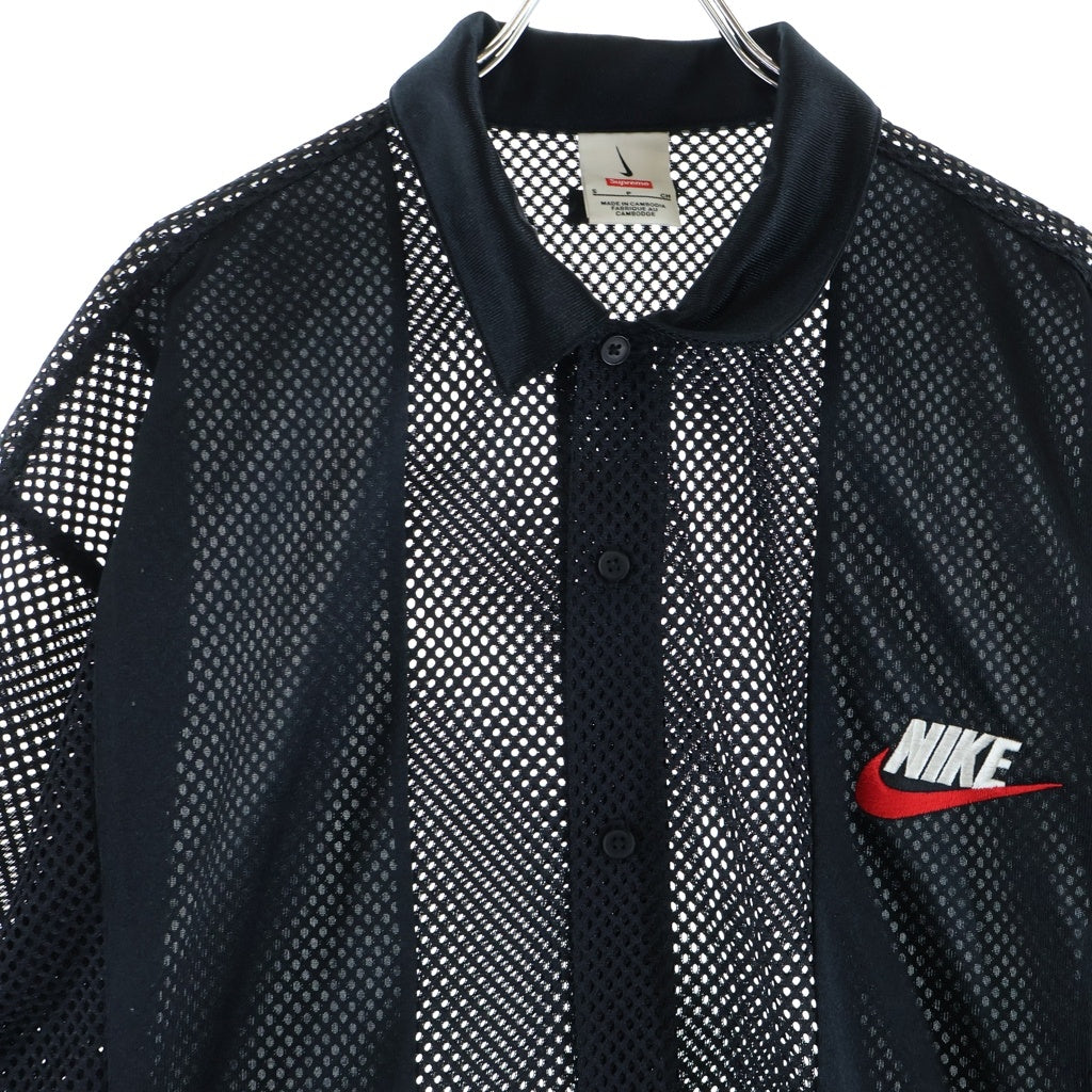 SUPREME(シュプリーム) ×NIKE 24SS MESH S/S SHIRT メッシュ半袖シャツ ブラック