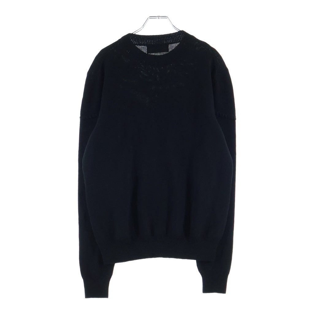 DIOR(ディオール) RIBBON WOOL KNIT SWEATER ロゴ刺繍 リボンニットセーター ブラック 613M627A2027 レディース