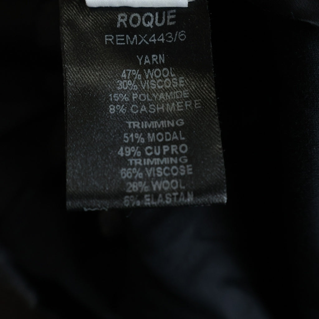 NO BRAND(ノーブランド) ROQUE ロッケ 素材切り替え ボタンアップ長袖カーディガン ブラック ORE06MX443/6