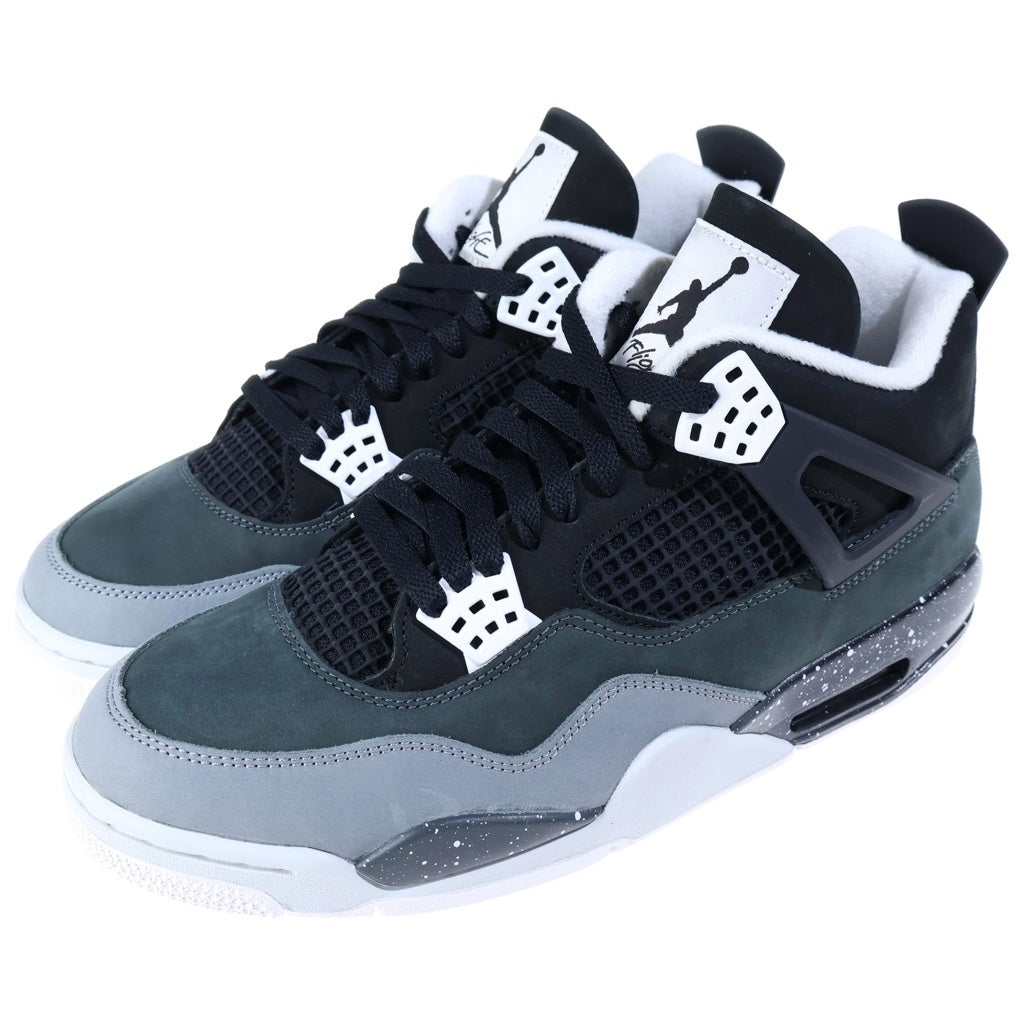 NIKE(ナイキ) AIR JORDAN RETRO Fear エアジョーダン 4 レトロ フィアー ミッドカットスニーカー ブラック/グレー FQ8138-002