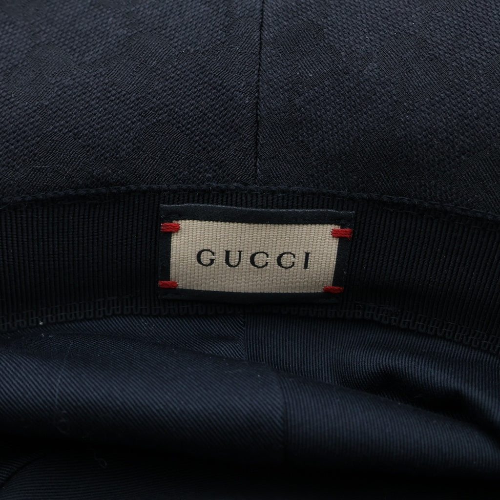 GUCCI(グッチ) GGキャンバス バケットハット ブラック 576587 4HG53 レディース