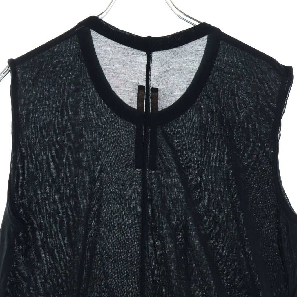 Rick Owens(リックオウエンス) 24SS Basic Knit Tank Top ベーシックニットタンクトップ ブラック RU01D3151-JS