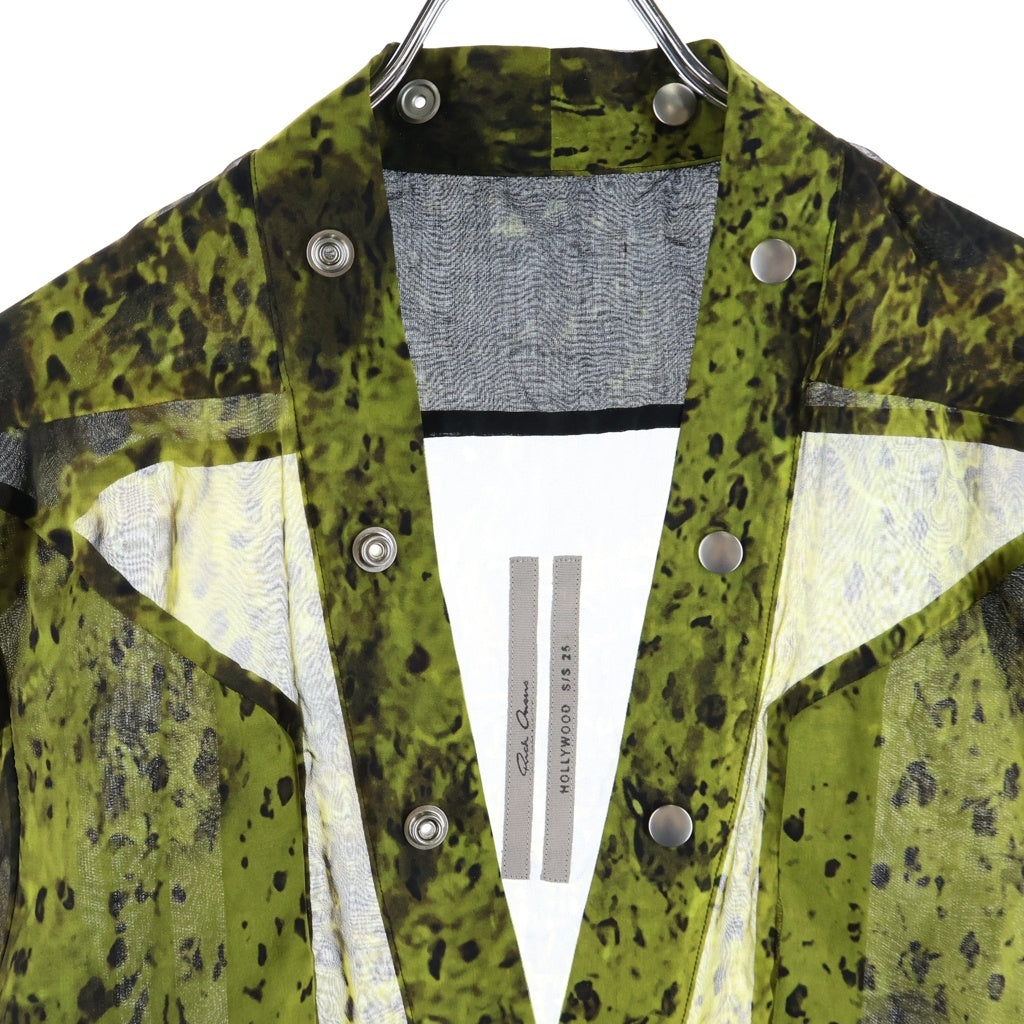 Rick Owens(リックオウエンス) 25SS LARRY FOGPOCKET SHIRT ラリーシャツ グリーン RU01E5287-SP1