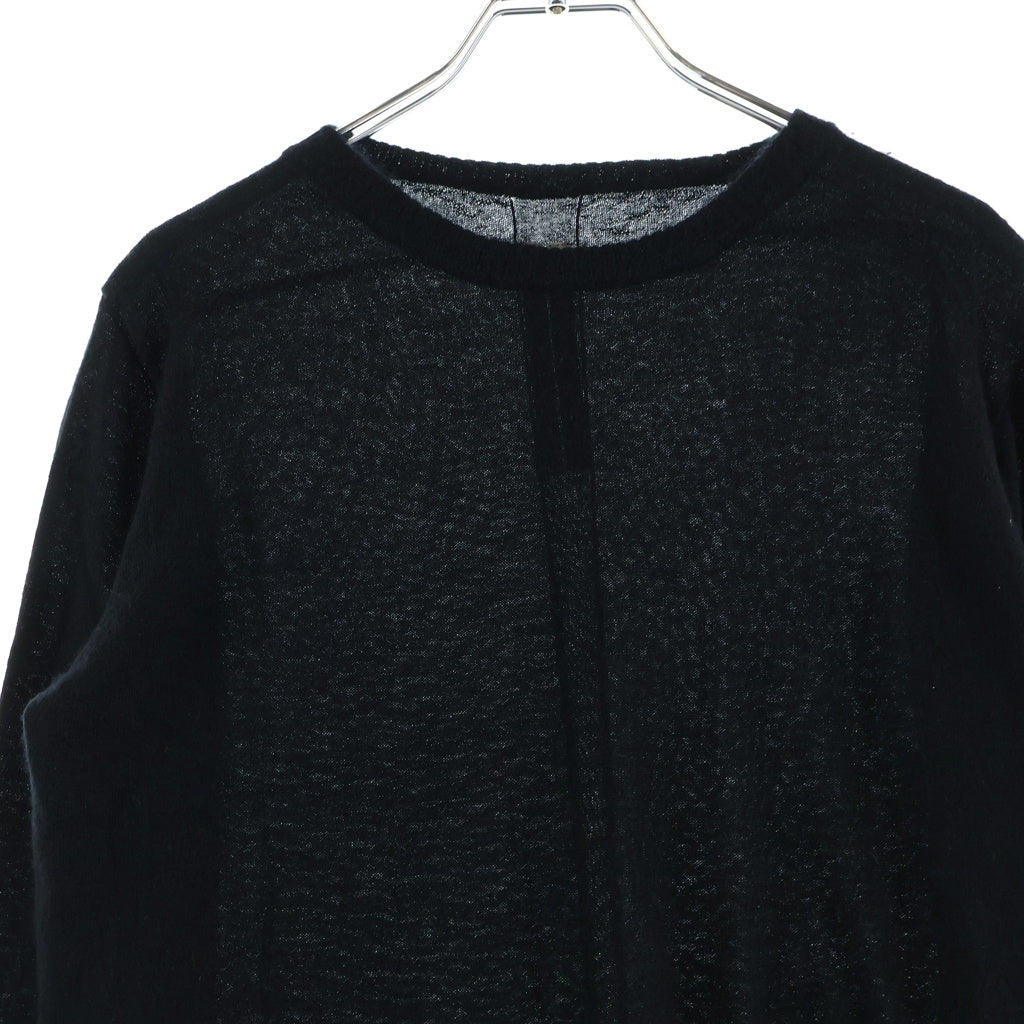 Rick Owens(リックオウエンス) 24SS Biker Crew Knit Sweater バイカー クルーニット セーター ブラック RU01D3622-WS