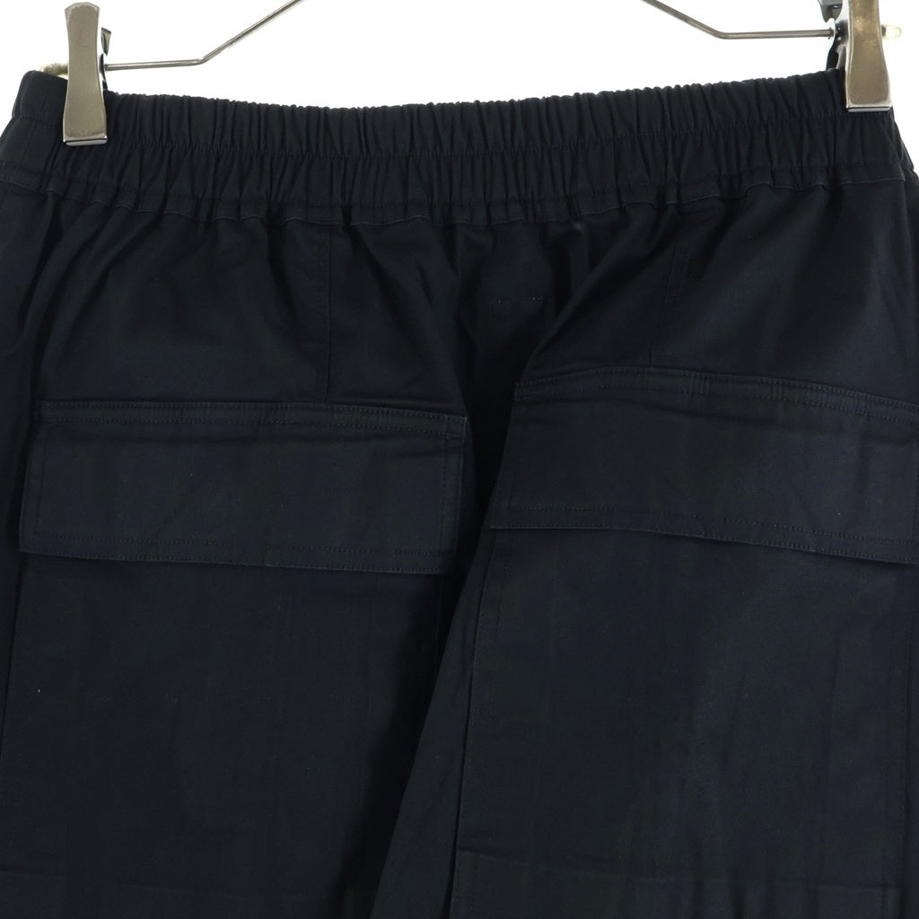 Rick Owens(リックオウエンス) 25SS DRAWSTRING CROPPED PANTS クロップド サルエルパンツ ブラック RU01E5381-TE