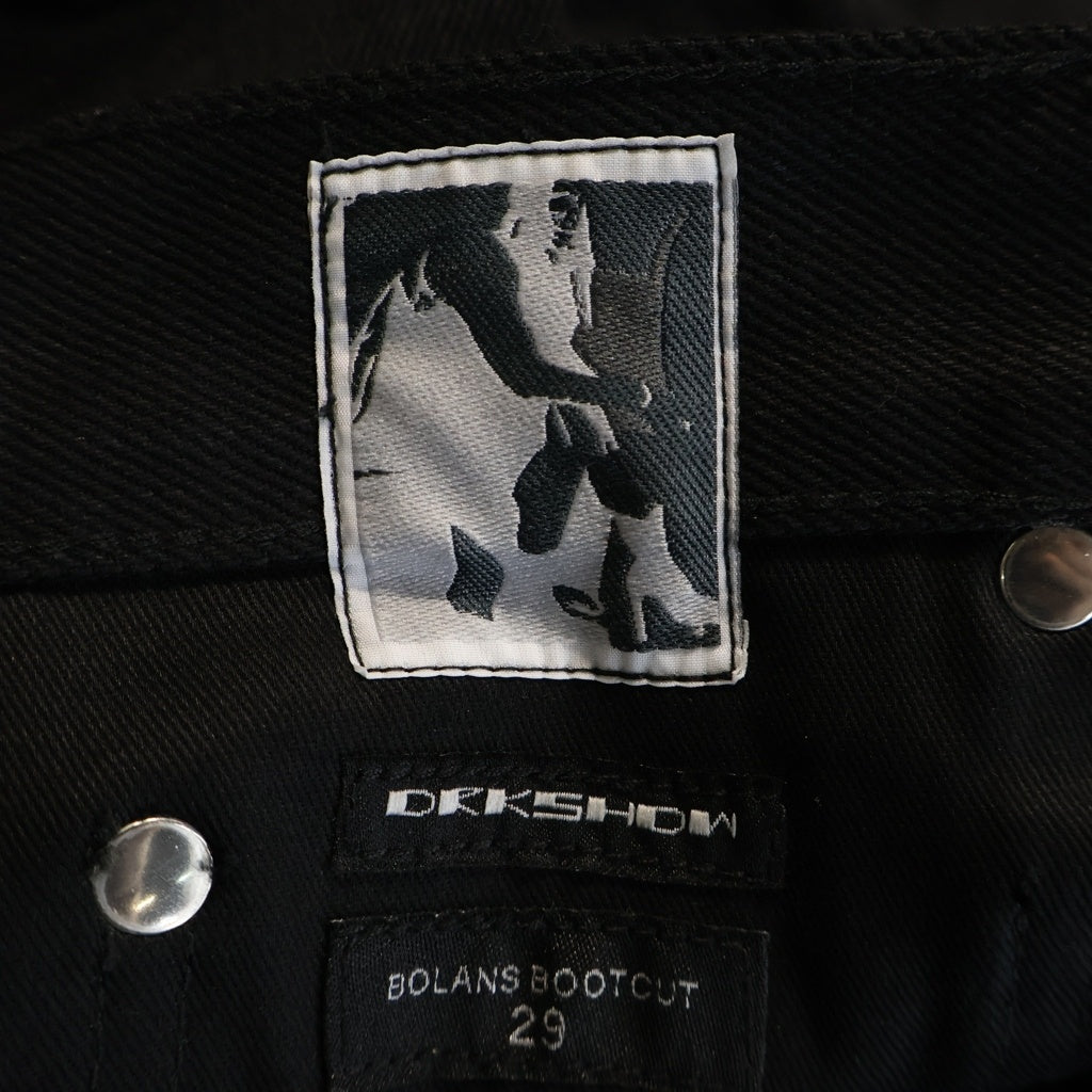Rick Owens(リックオウエンス) BOLANS BOOTCUT JEANS ボランブーツカット デニムフレアパンツ ブラック RR01B1314-HBLKJP