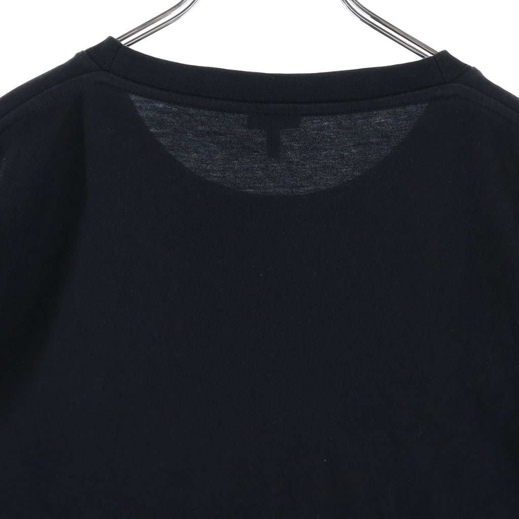 LOEWE(ロエベ) アナグラムロゴ刺繍 クルーネック半袖Tシャツカットソー ブラック H526Y22X75