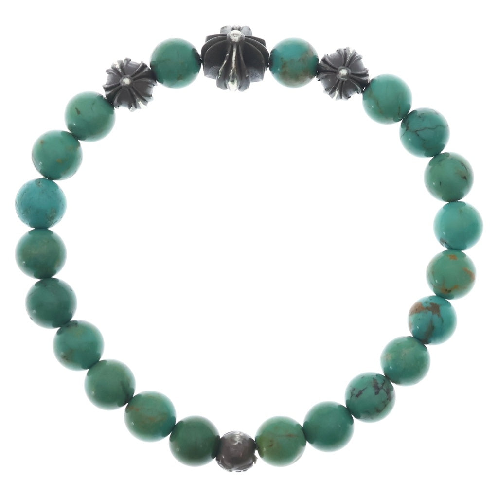 CHROME HEARTS(クロムハーツ) 8mm BEAD ビーズブレス ビーズブレスレット ターコイズ ブルー