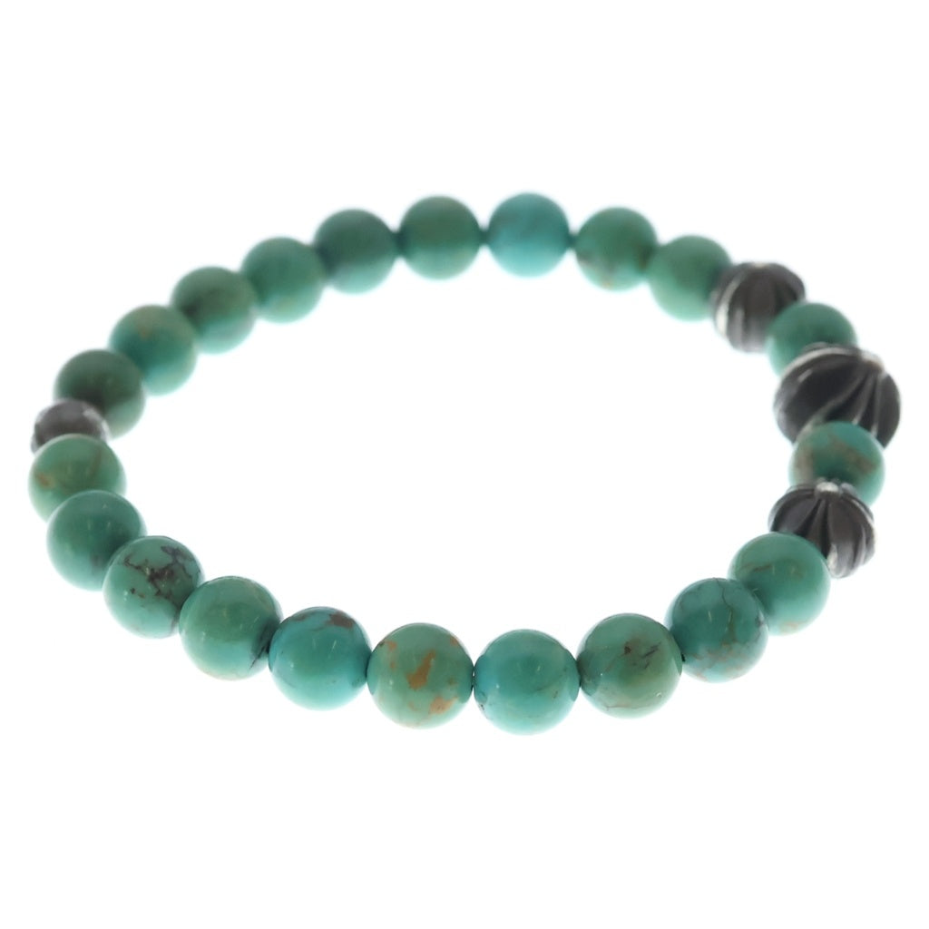 CHROME HEARTS(クロムハーツ) 8mm BEAD ビーズブレス ビーズブレスレット ターコイズ ブルー