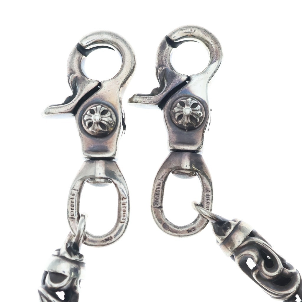CHROME HEARTS(クロムハーツ) 9LINK ROLLER LONG-T 2クリップ ローラー ウォレットチェーン シルバー