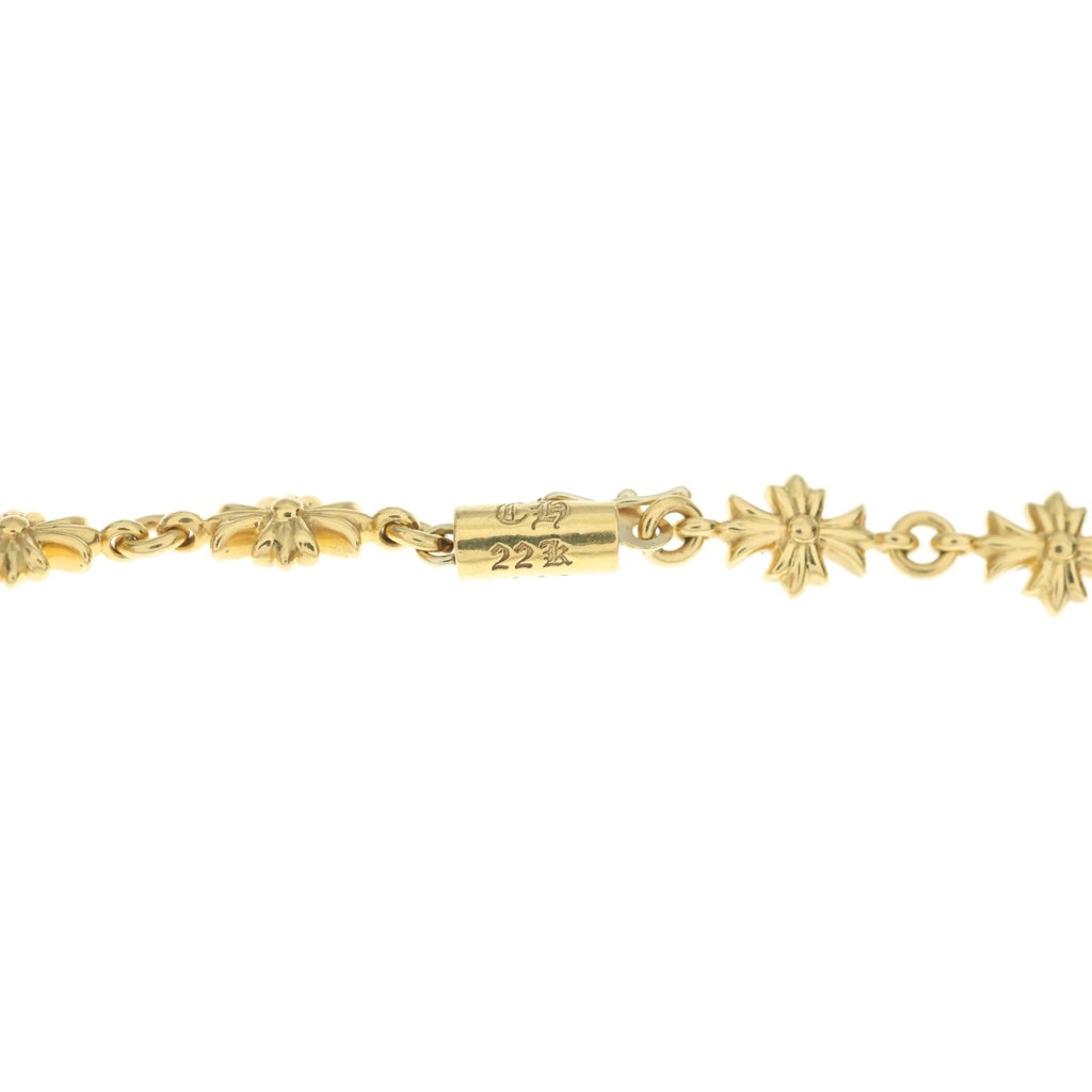 CHROME HEARTS(クロムハーツ) 22K TNY E18CRS F P/DIA/タイニーEファットクロス パヴェダイヤ ネックレス ゴールド