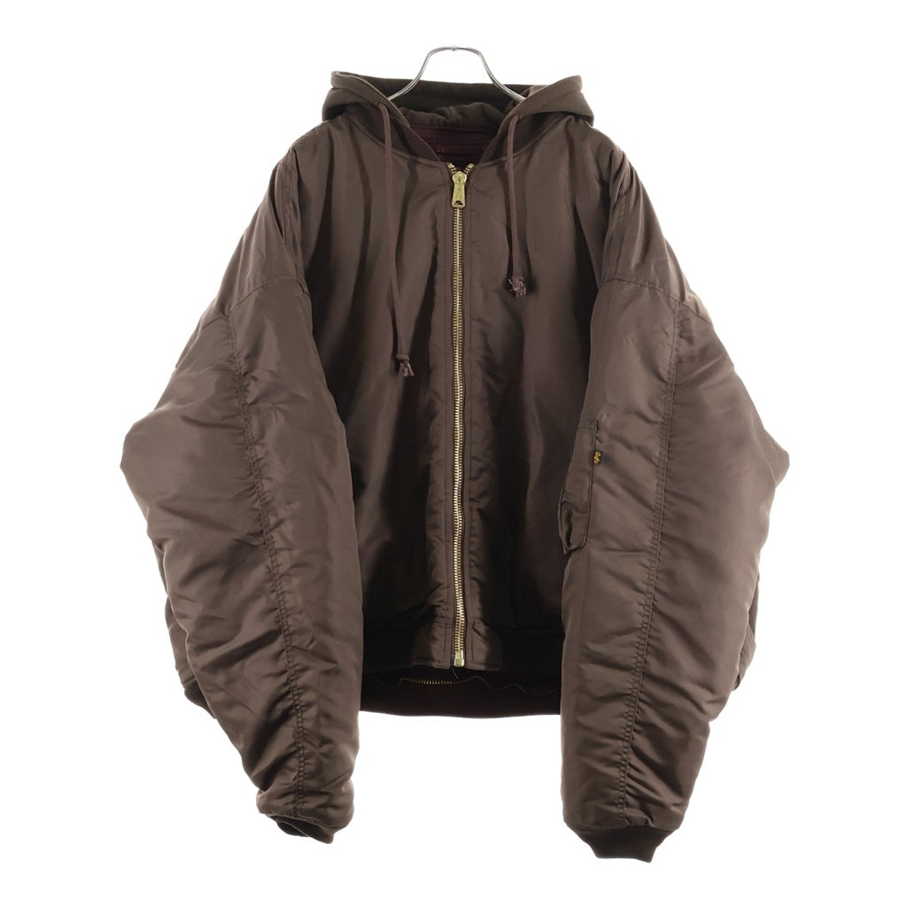 VETEMENTS(ヴェトモン) 17SS ×ALPHAINDUSTRIES リバーシブルオーバーサイズMA-1ボンバーブルゾン ブラウン WSS17A12
