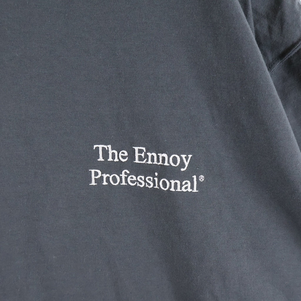 The Ennoy Professional(エンノイプロフェッショナル) フロントロゴ刺繍 クルーネック半袖Tシャツ カットソー グレー SS25BRENCT05NTL