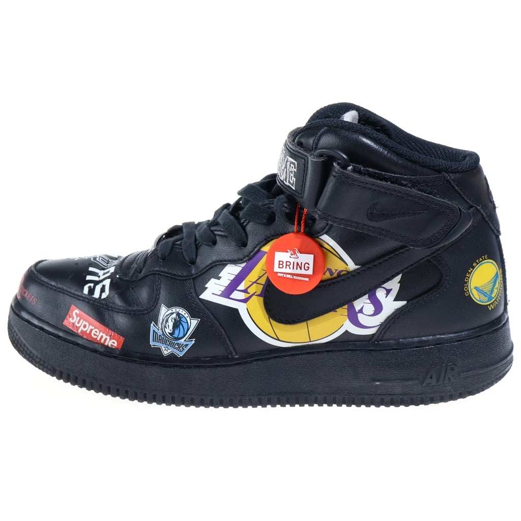 NIKE(ナイキ) ×supreme NBA × Nike Air Force 1 Mid '07 Black エアフォース1 ミッド ブラック AQ8017-001
