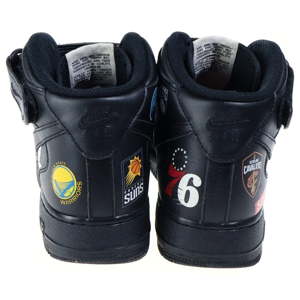 NIKE(ナイキ) ×supreme NBA × Nike Air Force 1 Mid '07 Black エアフォース1 ミッド ブラック AQ8017-001