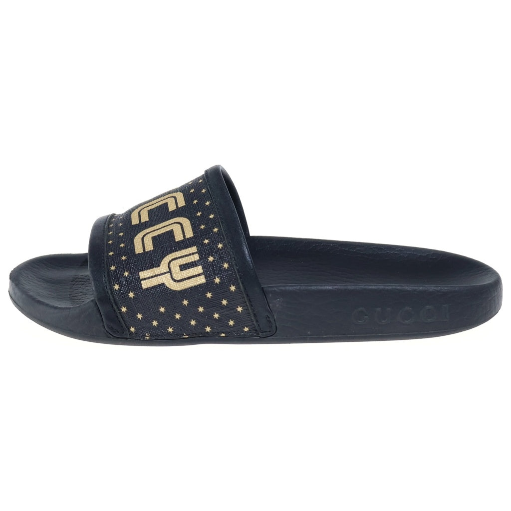 GUCCI(グッチ) セガスター スライドサンダル ブラック/ゴールド レディース