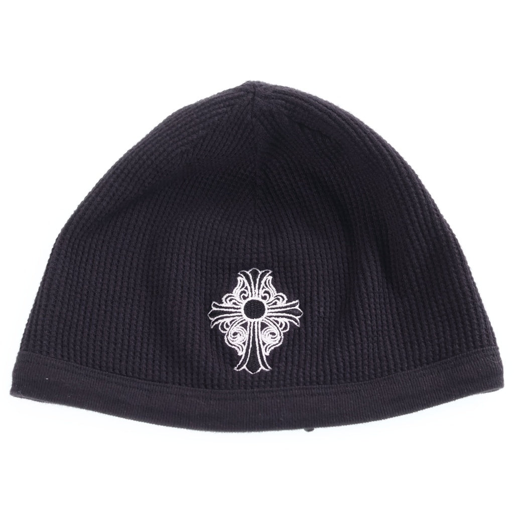 CHROME HEARTS(クロムハーツ) CHクロス刺繍 ビーニー サーマルニット帽 ブラック