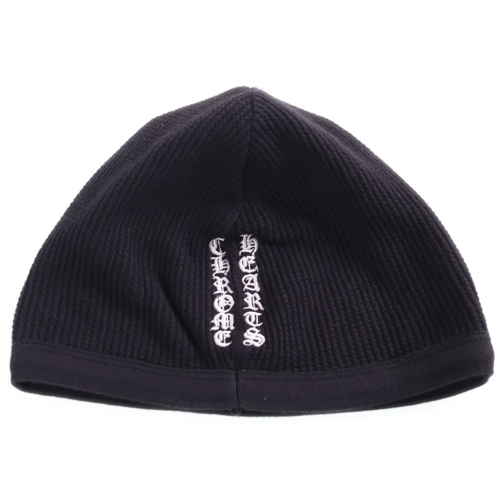 CHROME HEARTS(クロムハーツ) CHクロス刺繍 ビーニー サーマルニット帽 ブラック