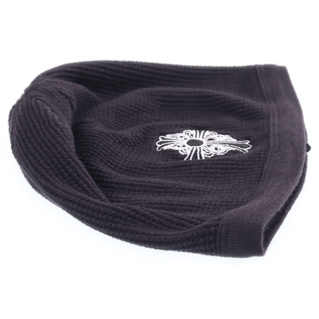CHROME HEARTS(クロムハーツ) CHクロス刺繍 ビーニー サーマルニット帽 ブラック
