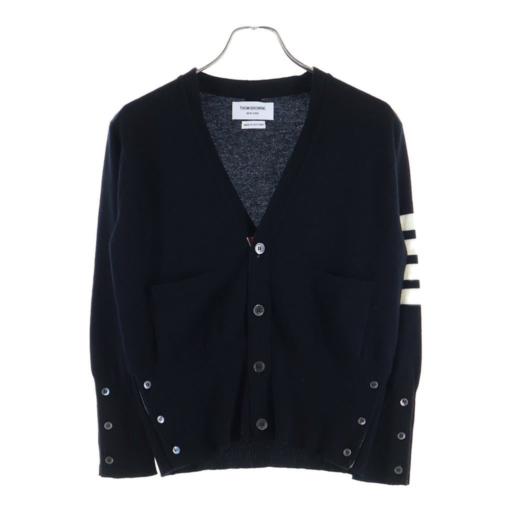 THOM BROWNE(トムブラウン) V NECK CARDIGAN ブイネック カーディガン ブラック MKCRS01A MKCRS01A-00011001