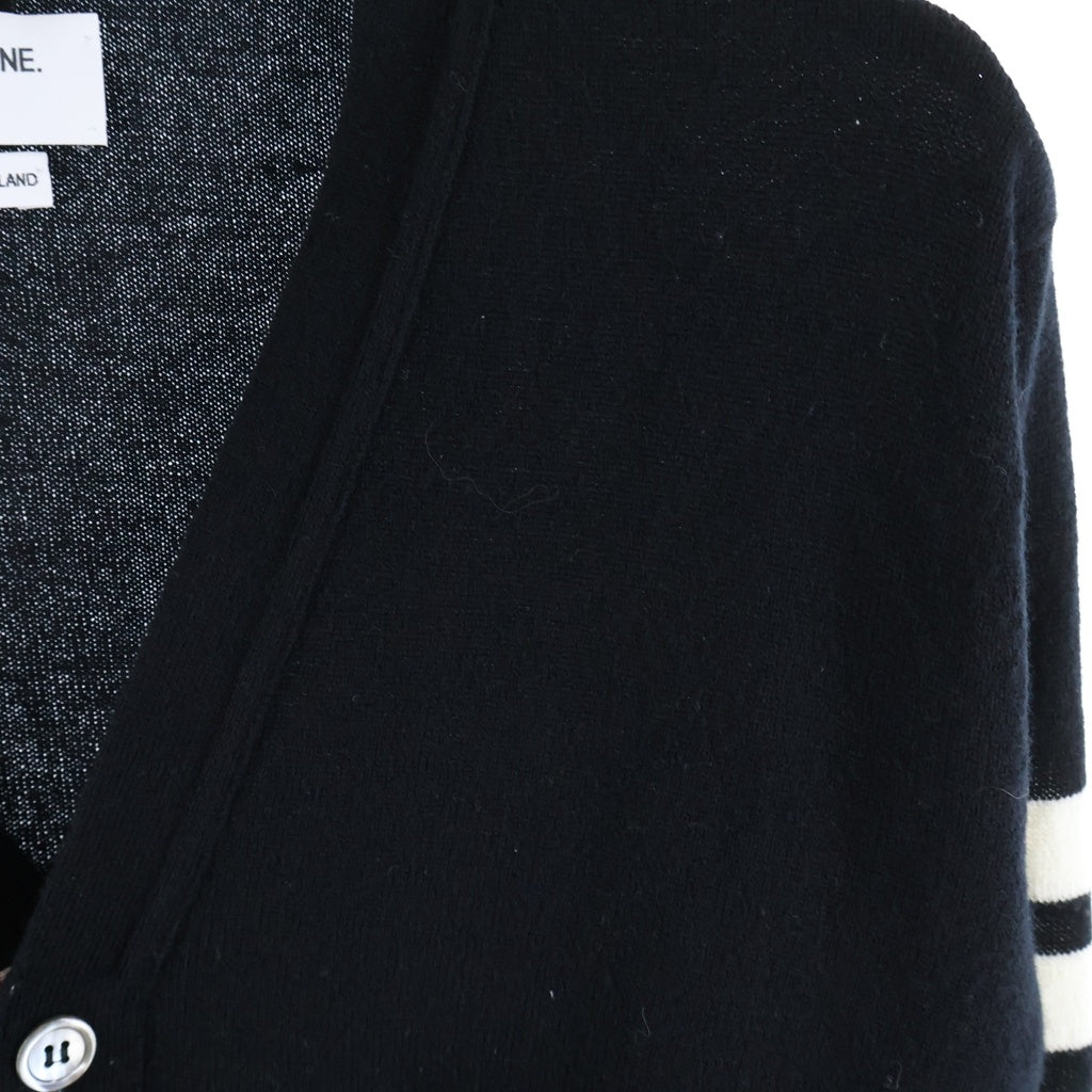 THOM BROWNE(トムブラウン) V NECK CARDIGAN ブイネック カーディガン ブラック MKCRS01A MKCRS01A-00011001