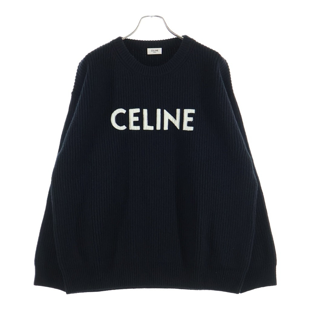 CELINE(セリーヌ) ロゴエンブロイダリー オーバーサイズニット セーター ブラック 2A19R423P