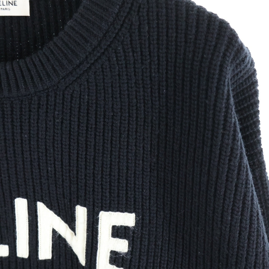 CELINE(セリーヌ) ロゴエンブロイダリー オーバーサイズニット セーター ブラック 2A19R423P