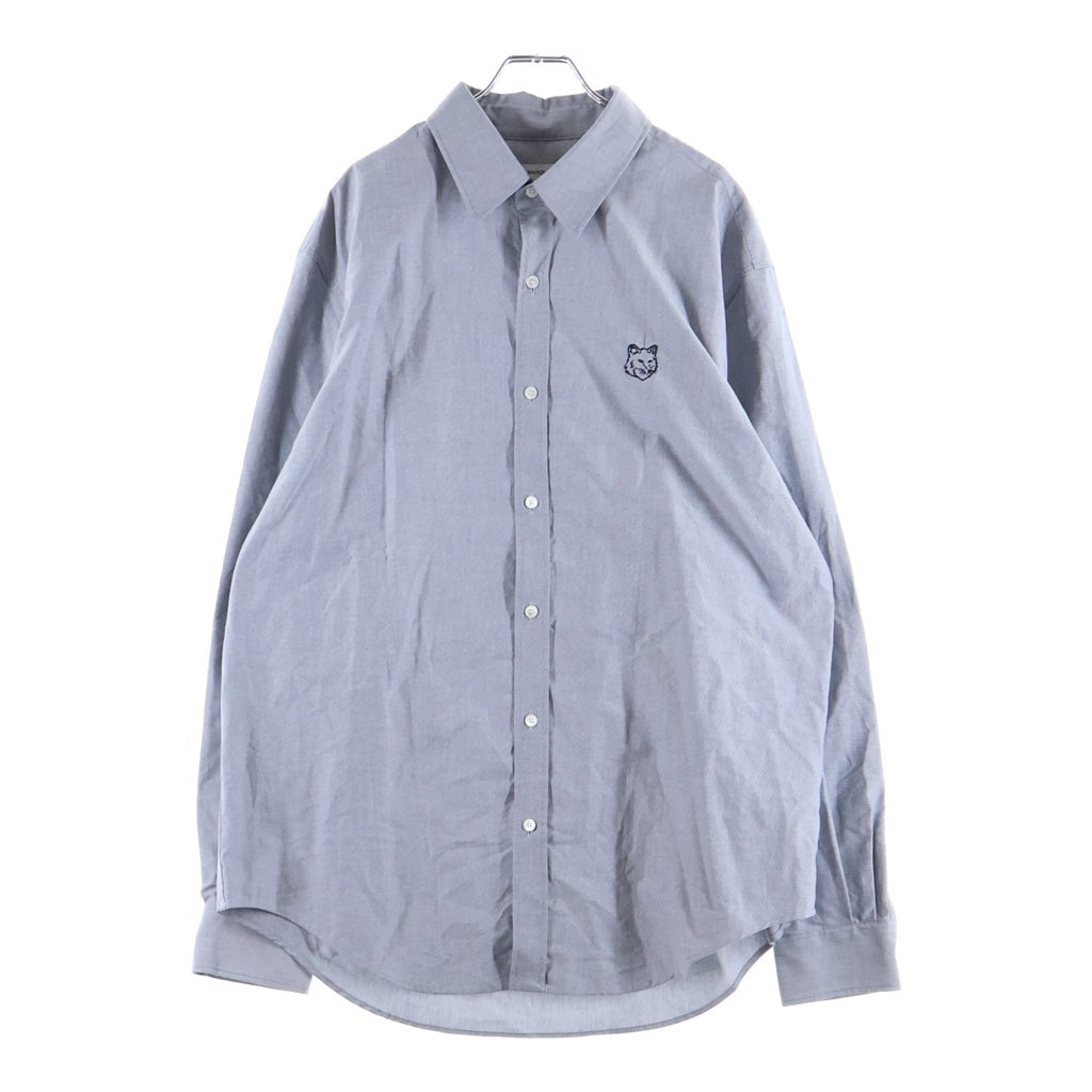 MAISON KITSUNE(メゾンキツネ) CONTOUR FOX HEAD SKATE SHIR 長袖シャツ グレー MM00405WC5012