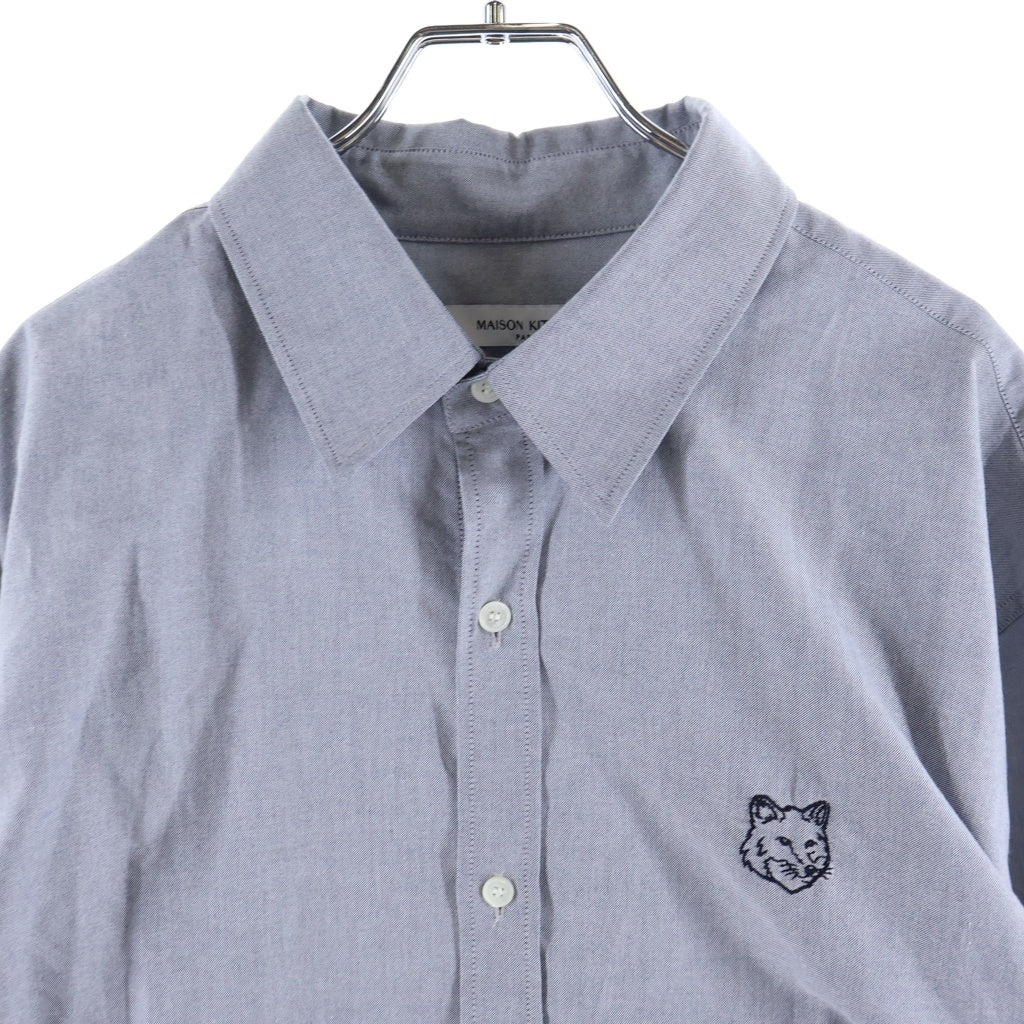 MAISON KITSUNE(メゾンキツネ) CONTOUR FOX HEAD SKATE SHIR 長袖シャツ グレー MM00405WC5012
