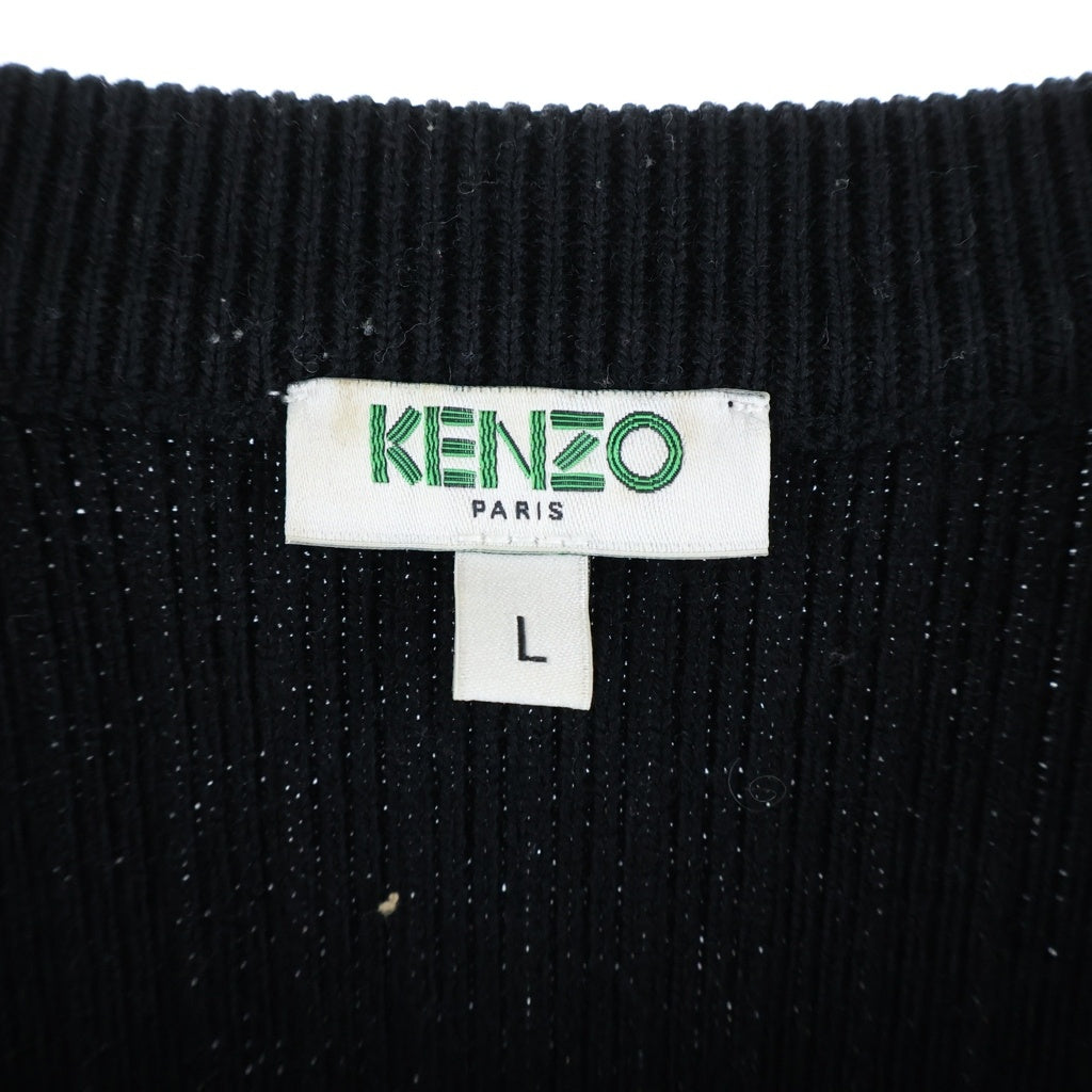 KENZO(ケンゾー) TIGER LOGO KNIT SWEATER タイガーロゴ ニットセーター ブラック F765PU2503XB