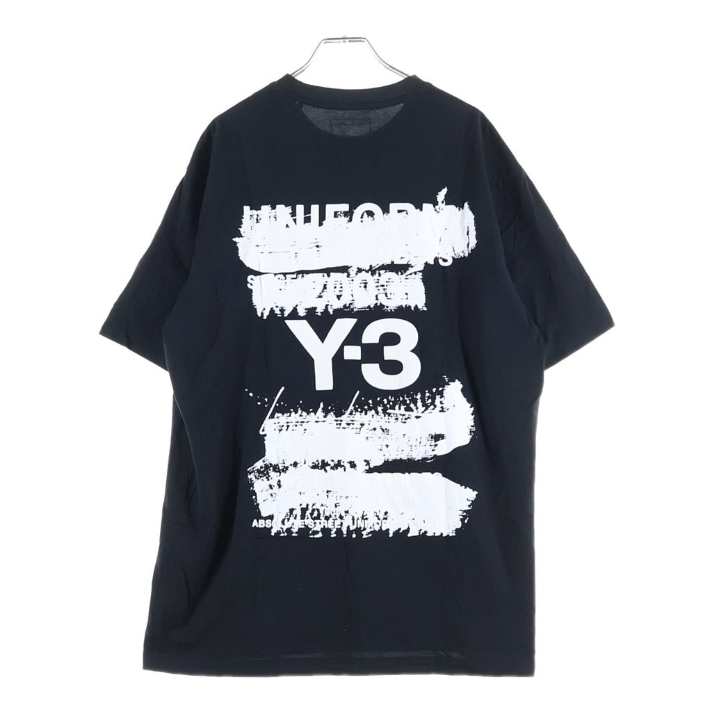 Y-3(ワイスリー) U GFX SS TEE グラフィック 半袖Tシャツ カットソー ブラック JN4879