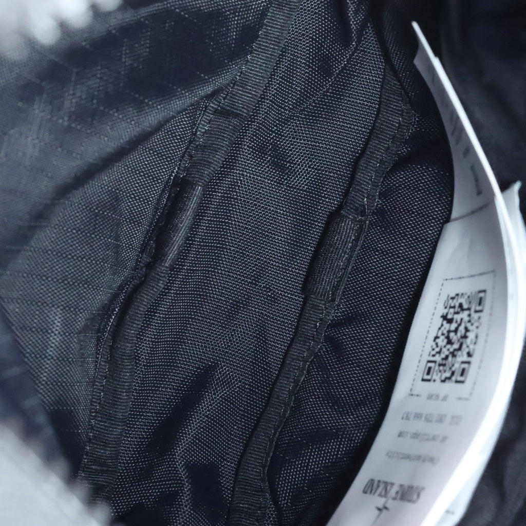 STONE ISLAND(ストーンアイランド) 26SS COATED NYLON METAL IN ECONYL ロゴパッチ コーテッドナイロン ボディバック ブラック L1S159200015S0251