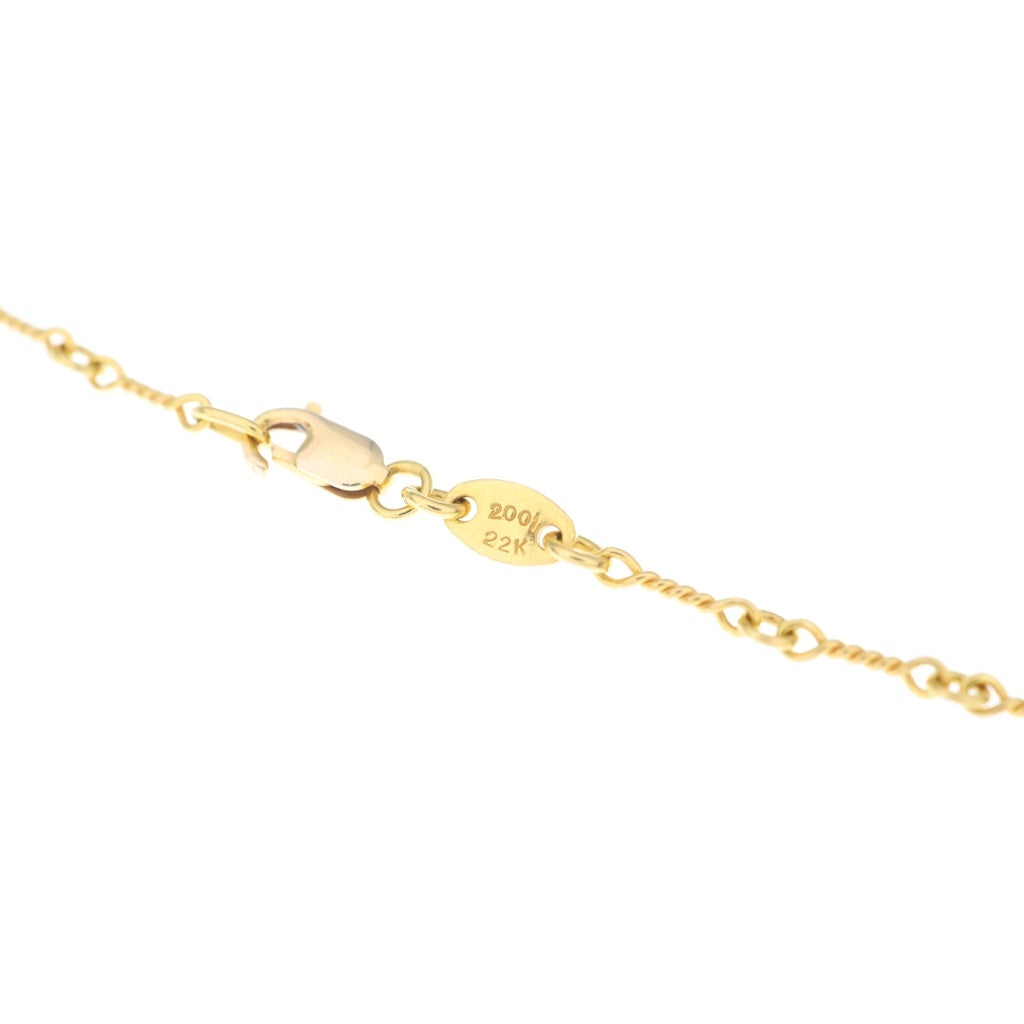 CHROME HEARTS(クロムハーツ) 22K NECKCHAIN T18 ツイストチェーンネックレス 18inch ゴールド