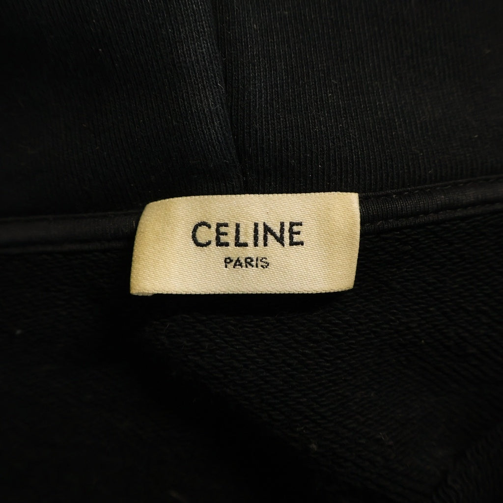 CELINE(セリーヌ) 21SS ロゴスタッズ コットン プルオーバーパーカー ブラック 2Y323052H