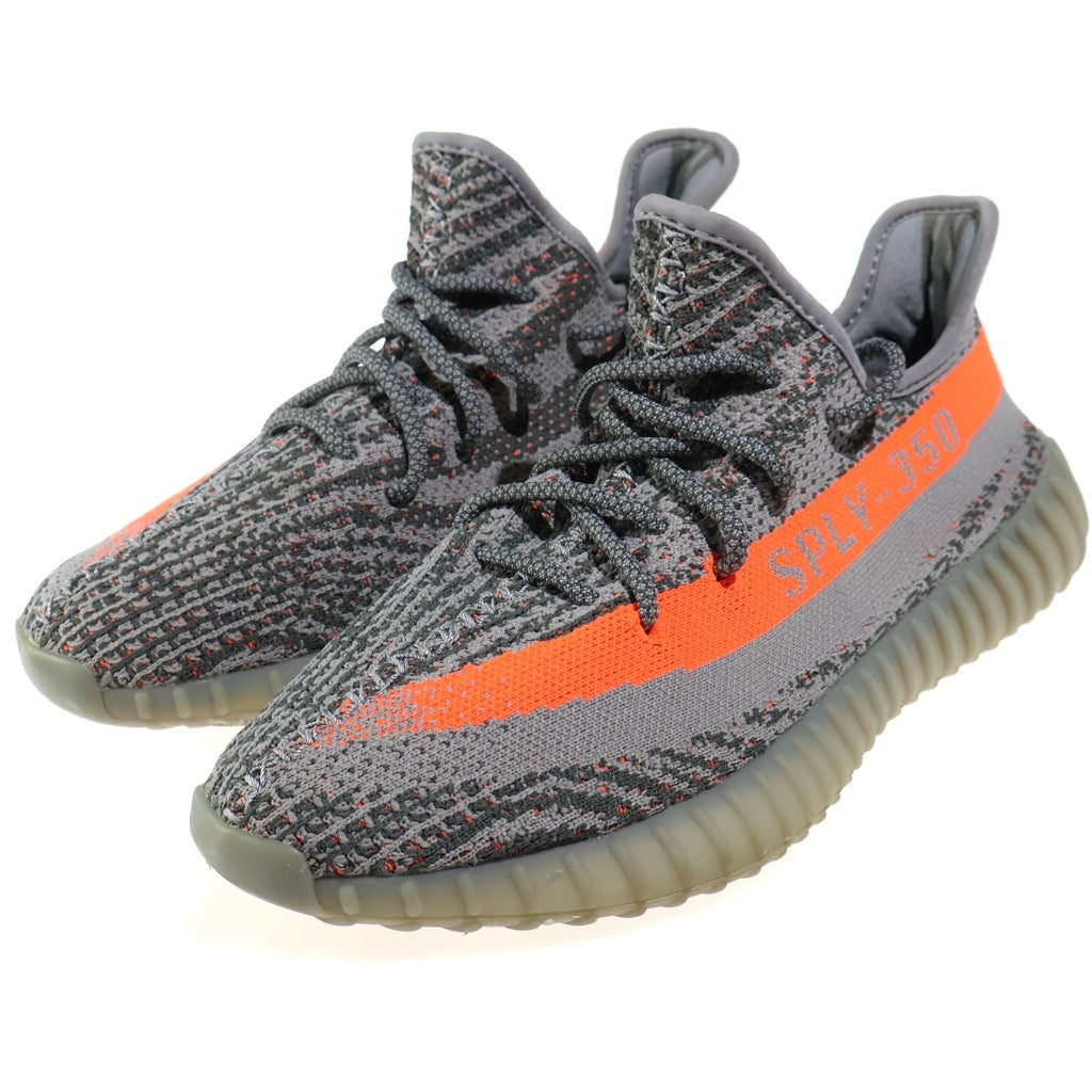 adidas(アディダス) YEEZY BOOST Beluga イージーブースト 350 V2 ベルーガ ローカットスニーカー グレー/オレンジ US9.5/27.5cm BB1826