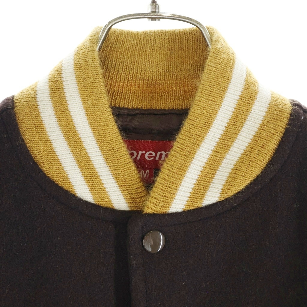 SUPREME(シュプリーム) 02AW Nueva York Varsity Jacket ヌエバヨーク ヴァーシティージャケット ブラウン