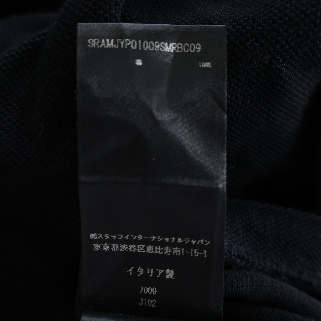 AMIRI(アミリ) MA CORE MAロゴエンブロイダリー 襟付き半袖ポロシャツ ブラック