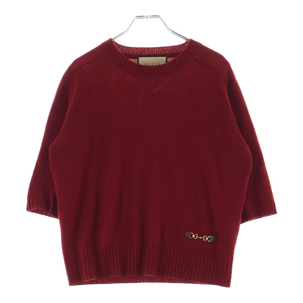 GUCCI(グッチ) カシミア クルーネックニットセーター レディース レッド 628389 XKBH9