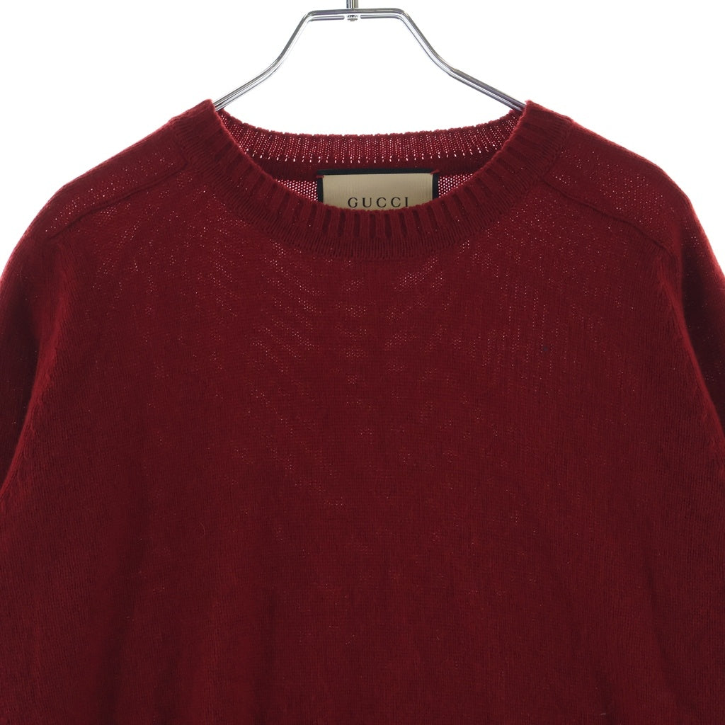GUCCI(グッチ) カシミア クルーネックニットセーター レディース レッド 628389 XKBH9