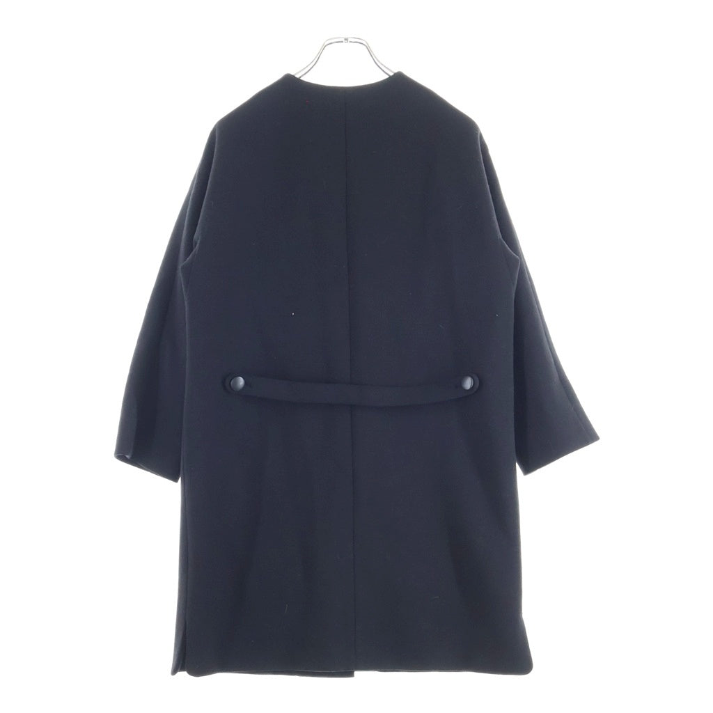 BALENCIAGA(バレンシアガ) ノーカラーウールロングジャケット コート ブラック 357638 TKK19 レディース