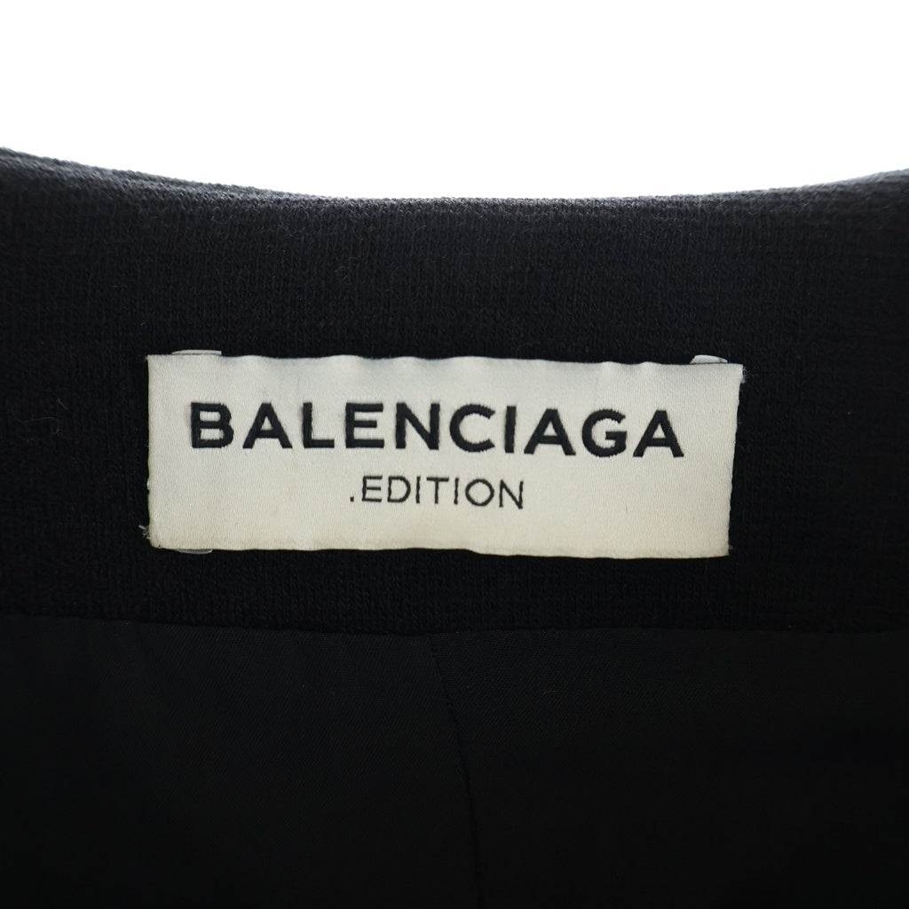BALENCIAGA(バレンシアガ) ノーカラーウールロングジャケット コート ブラック 357638 TKK19 レディース
