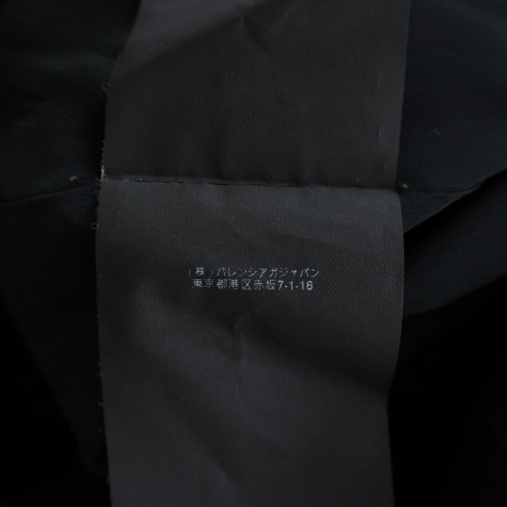 BALENCIAGA(バレンシアガ) ノーカラーウールロングジャケット コート ブラック 357638 TKK19 レディース